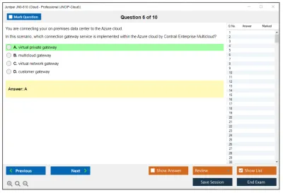 Juniper JN0-610 Cloud - Professional (JNCIP-Cloud) Practice test exam simulator test engine exam Prep practice test questions answers Image 6