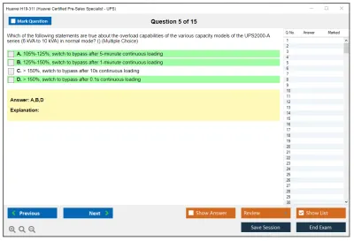 Huawei H19-311 Huawei Certified Pre-sales Associate- Data Center Facility Practice test exam simulator test engine exam Prep practice test questions answers Image 5