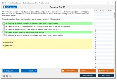 Salesforce Sales-Cloud-Consultant Salesforce Certified Sales Cloud Consultant Practice test exam simulator test engine exam Prep practice test questions answers Image 5