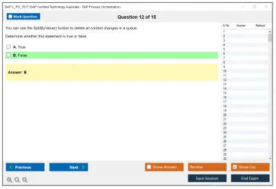 SAP C_PO_7517 SAP Certified Technology Associate - SAP Process Orchestration Practice test exam simulator test engine exam Prep practice test questions answers Image 12