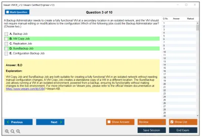 Veeam VMCE_v12 Veeam Certified Engineer v12 Practice test exam simulator test engine exam Prep practice test questions answers Image 3