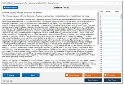 Test Prep PRAXIS-Reading-Section Pre-Professional Skills Test (PPST) - Reading Section Practice test exam simulator test engine exam Prep practice test questions answers Image 7