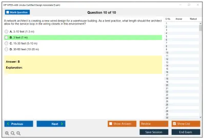 HP HPE6-A66 Aruba Certified Design Associate Exam Practice test exam simulator test engine exam Prep practice test questions answers Image 10