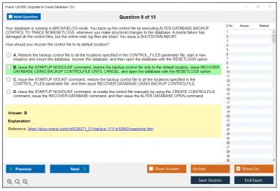Oracle 1z0-060 Upgrade to Oracle Database 12c Practice test exam simulator test engine exam Prep practice test questions answers Image 8