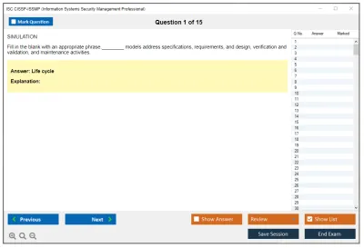 ISC2 CISSP-ISSMP Information Systems Security Management Professional Practice test exam simulator test engine exam Prep practice test questions answers Image 1