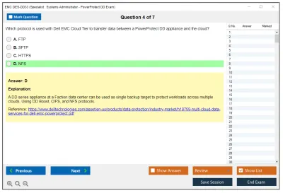 EMC DES-DD33 Specialist - Systems Administrator PowerProtect DD Exam Practice test exam simulator test engine exam Prep practice test questions answers Image 4