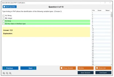 Zend 200-500 Zend PHP 5 Certification Practice test exam simulator test engine exam Prep practice test questions answers Image 4