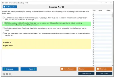 IBM C2090-424 InfoSphere DataStage v11.3 Practice test exam simulator test engine exam Prep practice test questions answers Image 7