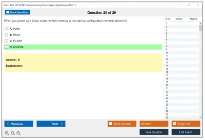 Cisco 100-105 ICND Interconnecting Cisco Networking Devices Part 1 Practice test exam simulator test engine exam Prep practice test questions answers Image 20