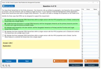 Oracle 1z0-588 Oracle Hyperion Data Relationship Management Essentials Practice test exam simulator test engine exam Prep practice test questions answers Image 4