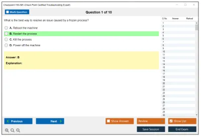 Checkpoint 156-585 Check Point Certified Troubleshooting Expert Practice test exam simulator test engine exam Prep practice test questions answers Image 1