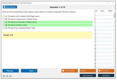 Salesforce ADM-261 Salesforce Service Cloud Administration Practice test exam simulator test engine exam Prep practice test questions answers Image 1
