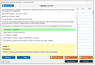 Oracle 1z0-820 Upgrade to Oracle Solaris 11 System Administrator Practice test exam simulator test engine exam Prep practice test questions answers Image 8