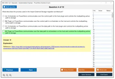EMC DES-1221 Specialist - Implementation Engineer PowerStore Solutions Version 1.0 Practice test exam simulator test engine exam Prep practice test questions answers Image 4
