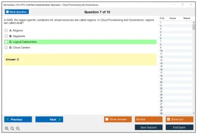 ServiceNow CIS-CPG Certified Implementation Specialist - Cloud Provisioning and Governance Practice test exam simulator test engine exam Prep practice test questions answers Image 7