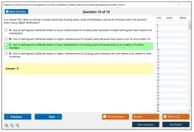 Salesforce Identity-and-Access-Management-Architect Salesforce Certified Identity and Access Management Architect Practice test exam simulator test engine exam Prep practice test questions answers Image 10