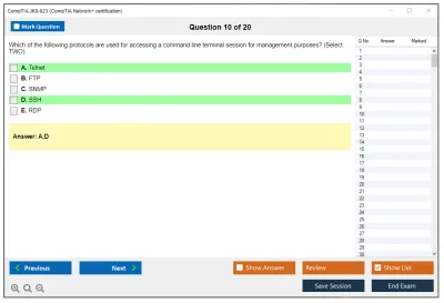 CompTIA JK0-023 CompTIA Network+ certification Practice test exam simulator test engine exam Prep practice test questions answers Image 10
