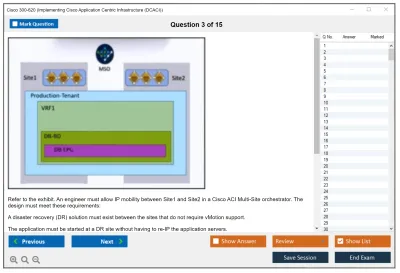 Cisco 300-620 Implementing Cisco Application Centric Infrastructure (300-620 DCACI) Practice test exam simulator test engine exam Prep practice test questions answers Image 3