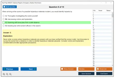 Test Prep NREMT National Registry Emergency Medical Technician Practice test exam simulator test engine exam Prep practice test questions answers Image 8