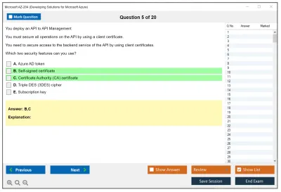 Microsoft AZ-204 Developing Solutions for Microsoft Azure Practice test exam simulator test engine exam Prep practice test questions answers Image 5