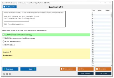 Cisco 300-915 Developing Solutions Using Cisco IoT and Edge Platforms (DEVIOT) Practice test exam simulator test engine exam Prep practice test questions answers Image 6