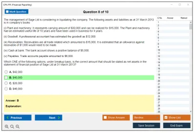 CPA FR Financial Reporting Practice test exam simulator test engine exam Prep practice test questions answers Image 8