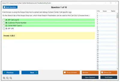 Avaya 3313 Avaya Aura® Contact Center Maintenance and Troubleshooting Exam Practice test exam simulator test engine exam Prep practice test questions answers Image 1