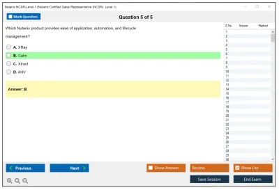 Nutanix NCSR-Level-1 Nutanix Certified Sales Representative (NCSR): Level 1 Practice test exam simulator test engine exam Prep practice test questions answers Image 5