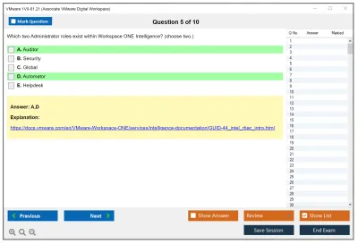 VMware 1V0-61.21 Associate VMware Digital Workspace Practice test exam simulator test engine exam Prep practice test questions answers Image 5