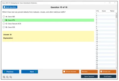 Cisco 200-310 Designing  for Cisco Internetwork Solutions Practice test exam simulator test engine exam Prep practice test questions answers Image 15