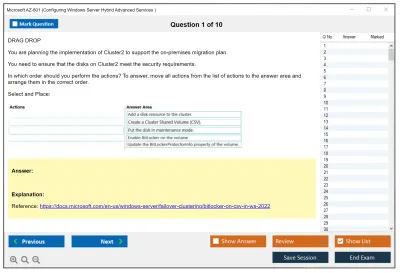 Microsoft AZ-801 Configuring Windows Server Hybrid Advanced Services Practice test exam simulator test engine exam Prep practice test questions answers Image 1