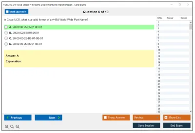 VCE 210-010 VCE Vblock™ Systems Deployment and Implementation - Core Exam Practice test exam simulator test engine exam Prep practice test questions answers Image 6