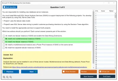 Microsoft 70-768 Developing SQL Data Models Practice test exam simulator test engine exam Prep practice test questions answers Image 3