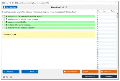 ECCouncil 312-49v9 Computer Hacking Forensic Investigator (v9) Practice test exam simulator test engine exam Prep practice test questions answers Image 2