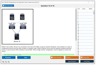 Cisco 300-620 Implementing Cisco Application Centric Infrastructure (300-620 DCACI) Practice test exam simulator test engine exam Prep practice test questions answers Image 10