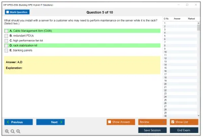HP HPE0-S56 Building HPE Hybrid IT Solutions Practice test exam simulator test engine exam Prep practice test questions answers Image 5