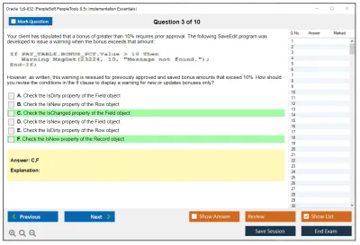 Oracle 1z0-632 PeopleSoft PeopleTools 8.5x Implementation Essentials Practice test exam simulator test engine exam Prep practice test questions answers Image 3