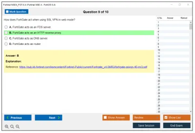 Fortinet NSE4_FGT-6.4 Fortinet NSE 4 - FortiOS 6.4 Practice test exam simulator test engine exam Prep practice test questions answers Image 9
