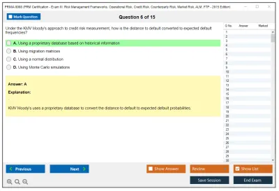 PRMIA 8008 PRM Certification - Exam III: Risk Management Frameworks, Operational Risk, Credit Risk, Counterparty Risk, Market Risk, ALM, FTP - 2015 Edition Practice test exam simulator test engine exam Prep practice test questions answers Image 6