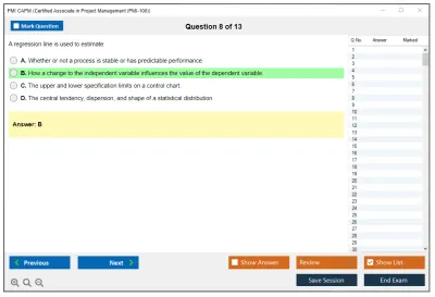 PMI CAPM Certified Associate in Project Management (CAPM) Practice test exam simulator test engine exam Prep practice test questions answers Image 8