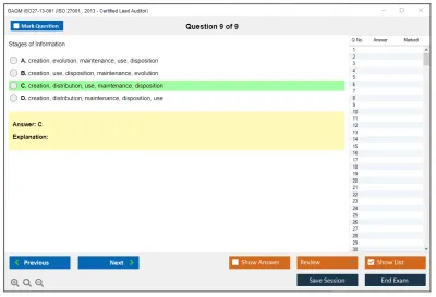 GAQM ISO27-13-001 ISO 27001 : 2013 - Certified Lead Auditor Practice test exam simulator test engine exam Prep practice test questions answers Image 9