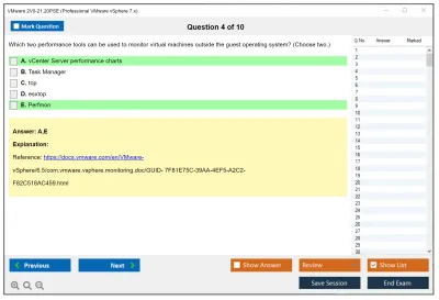 VMware 2V0-21.20PSE Professional VMware vSphere 7.x Practice test exam simulator test engine exam Prep practice test questions answers Image 4
