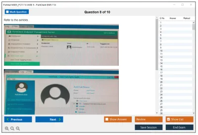 Fortinet NSE5_FCT-7.0 NSE5_FCT-7.0 NSE 5 - FortiClient EMS 7.0 Practice test exam simulator test engine exam Prep practice test questions answers Image 8