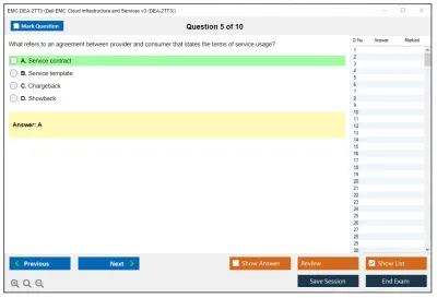 EMC DEA-2TT3 Associate - Cloud Infrastructure and Services v.3 Exam Practice test exam simulator test engine exam Prep practice test questions answers Image 5
