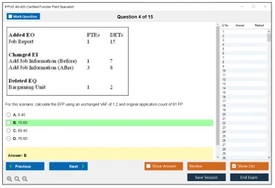 IFPUG I40-420 Certified Function Point Specialist Practice test exam simulator test engine exam Prep practice test questions answers Image 4