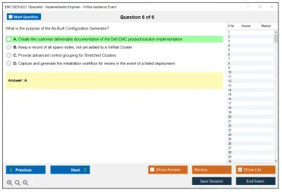 EMC DES-6321 Specialist - Implementation Engineer - VxRail Appliance Exam Practice test exam simulator test engine exam Prep practice test questions answers Image 6