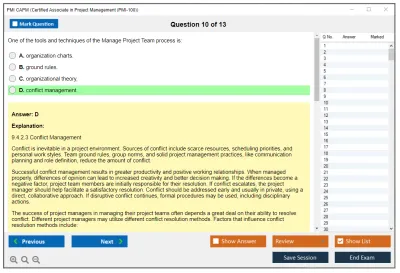 PMI CAPM Certified Associate in Project Management (CAPM) Practice test exam simulator test engine exam Prep practice test questions answers Image 10
