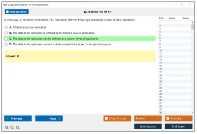IBM C2090-558 Informix 11.70 Fundamentals Practice test exam simulator test engine exam Prep practice test questions answers Image 10