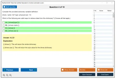 RedHat EX407 Red Hat Certified Specialist in Ansible Automation exam Practice test exam simulator test engine exam Prep practice test questions answers Image 4