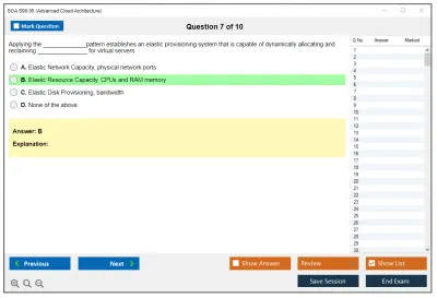 SOA S90.05 Advanced Cloud Architecture Practice test exam simulator test engine exam Prep practice test questions answers Image 7